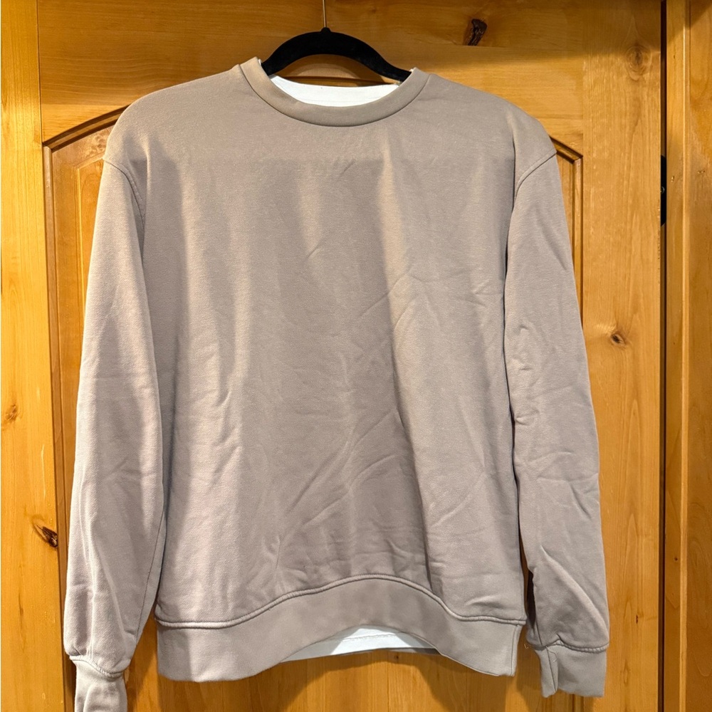 Denim & Flower Men's Crewneck Sweater in Taupe